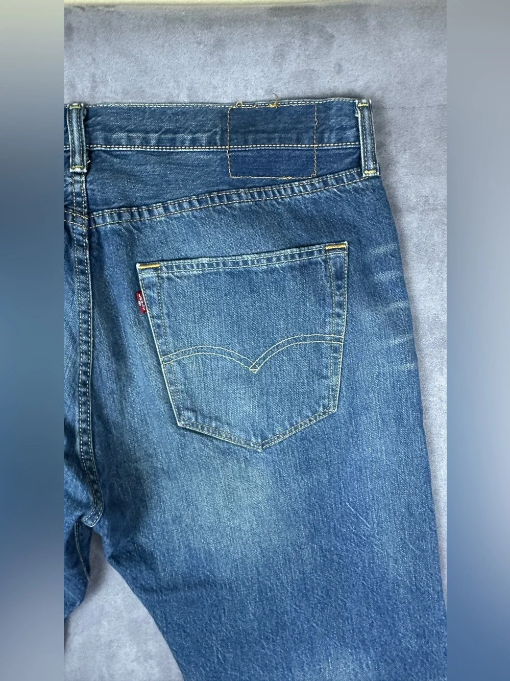 Levi's 501 Original Fit Jeans Men's 36x30 Medium Wash Blue Button Fly Straight
